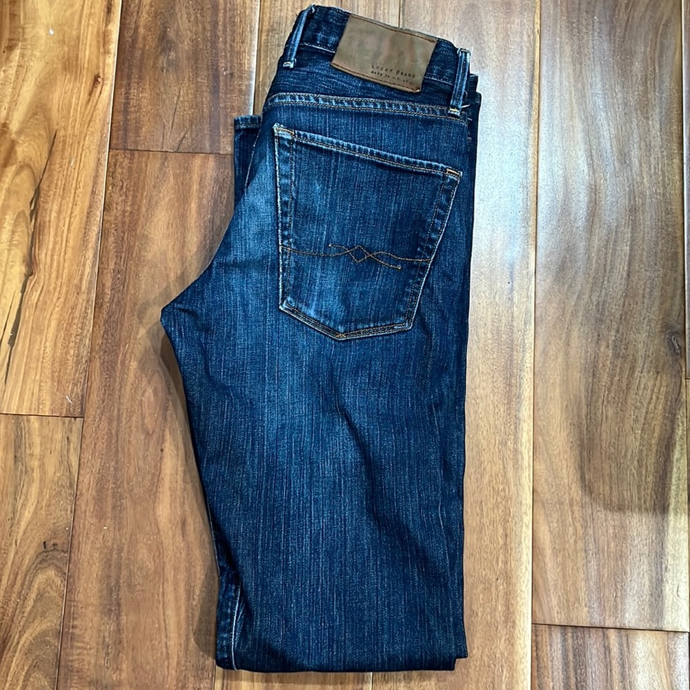 Lucky Brand Men’s 121 Heritage Slim Button Fly White Oak Cone Denim Jeans 28x32